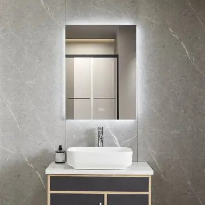 Badrumsspegel med LED-lyse&anti-fog | Touch-styrning