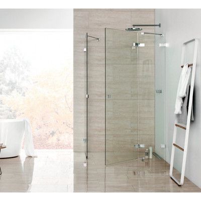 Dansani Dusch Air 1403 Dörr med Sidoglas och Fast Vägg 100x140 Högerhängd