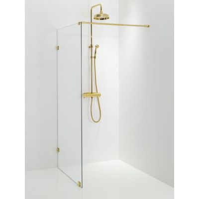 Design Skärmvägg Duschbyggarna 690 Beslag Guld