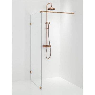 Design Skärmvägg Duschbyggarna 890 Beslag Koppar