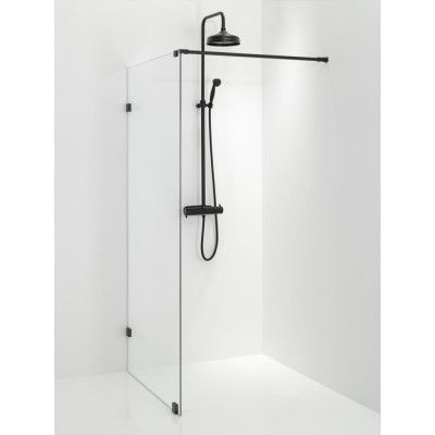 Design Skärmvägg Duschbyggarna 890 Beslag Svart