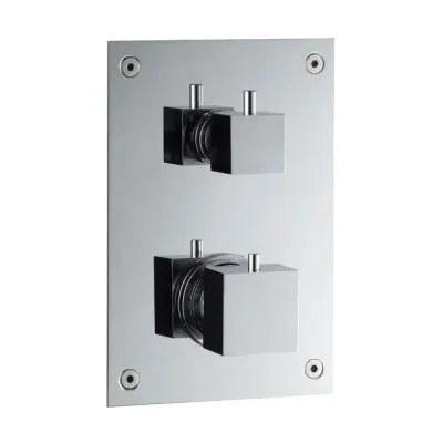 DUSCHBLANDARE BOX 368 SQUARE TERMOSTAT INBYGGNAD KROM | Beijerbygg Byggmaterial