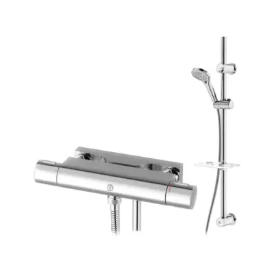Duschset Gustavsberg Nya Nautic med Duschblandare och Blandarfäste 160/40 cc