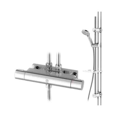 Duschset Gustavsberg Vaska med Nya Nautic Duschblandare och Blandarfäste 160/40 cc