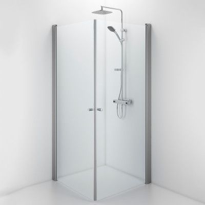 Duschdörr Contura Shower Space Rak SPNK med Knopp