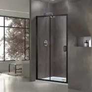 Duschdörr Industry Nisch - svart