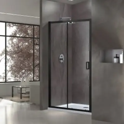 Duschdörr Industry Nisch - svart