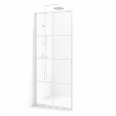 Duschdörr Macro Design Empire Vit Klarglas