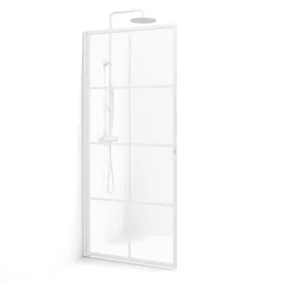Duschdörr Macro Design Empire Vit Klarglas
