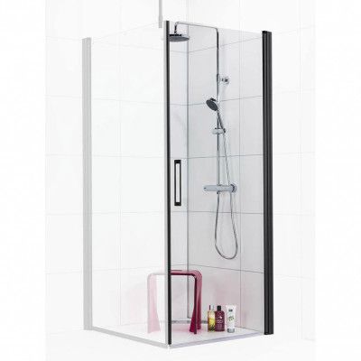 Duschdörr Noro Frost C Klarglas Svart