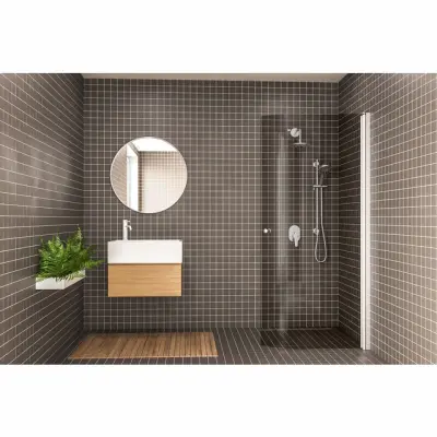 DUSCHDÖRR RUND 6MM 900 SMOKED | Beijerbygg Byggmaterial