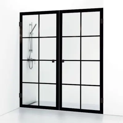 Duschdörr Svedbergs 180° Rista Rak Dubbel