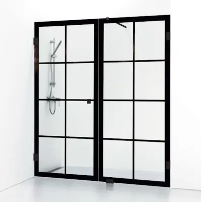 Duschdörr Svedbergs 180° Rista Rak/Fast Kombi