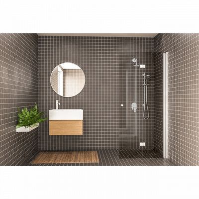 DUSCHDÖRR VIK 6MM 800 SMOKED DOMESTIC | Beijerbygg Byggmaterial