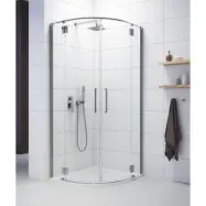 Duschhörn Halvrunt Space Line - 6 &amp; 8 mm glas - 90x90x203 cm