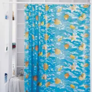 Duschdraperi Demerx Shells Blå 180x200 cm