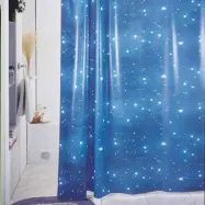 Duschdraperi Demerx Starlight Blå 180x200 cm