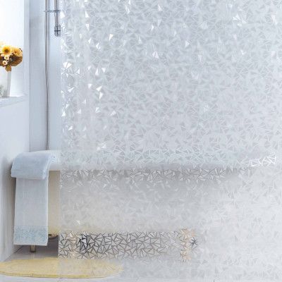 Duschdraperi Demerx Triangle Transparent 180x200 cm