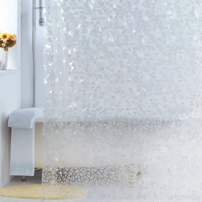 Duschdraperi Demerx Triangle Transparent 180x200 cm