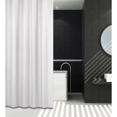 DUSCHDRAPERI PISLA VIT TEXTIL | Beijerbygg Byggmaterial