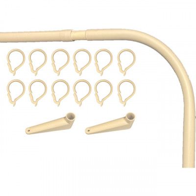 DUSCHDRAPERISTÅNG 119 L-FORM VINKEL VIT BYGGPACK 85X85CM | Beijerbygg Byggmaterial