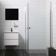 Duschhörn Bathlife Mångsidig Rak Dörr + Rak Dörr Frostat Glas