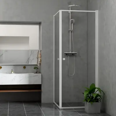 Duschhörn Bathlife Profil Rak Dörr + Rak Dörr Vit