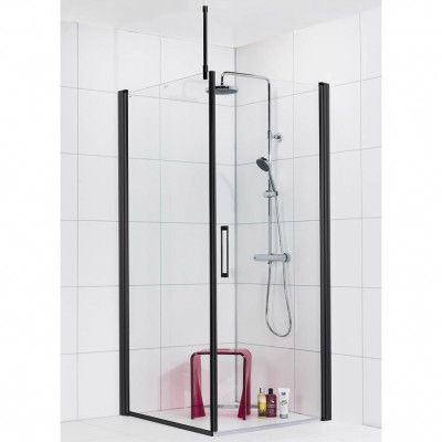 Duschhörn Noro Frost Concept Klarglas Svart