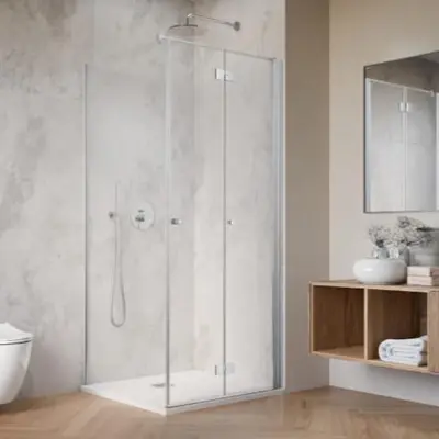 Duschhörn Strømberg Noma 195 Fast Vägg + Vikbar Dörr