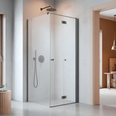 Duschhörn Strømberg Noma 195 Fast Vägg + Vikbar Dörr