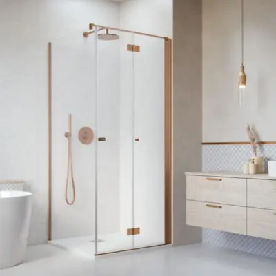 Duschhörn Strømberg Noma 195 Fast Vägg + Vikbar Dörr