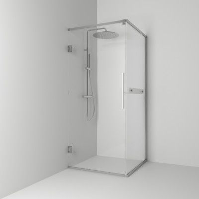 Duschhörn Svedbergs Langfoss Kombi 200 med Linjeglas och Hylla