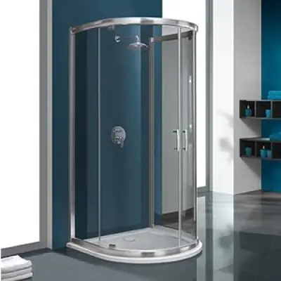 Duschhörn TX Halvrund Enkelvägg  - 5mm glas