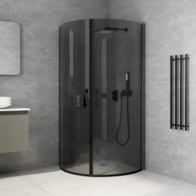 Duschhörna 90x100x200cm | Svart säkerhetsglas | Cornelia