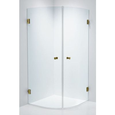 Duschhörna Duschbyggarna Corny Design 900 X 900 Beslag Brons