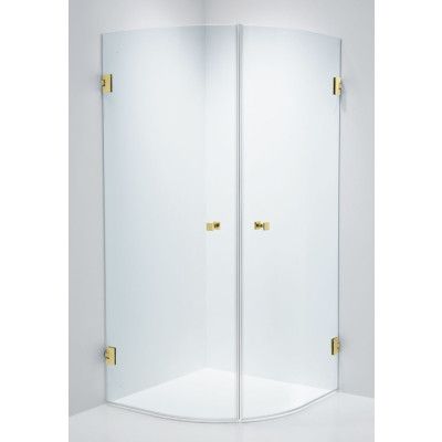 Duschhörna Duschbyggarna Corny Design 900 X 900 Beslag Guld