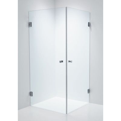 Duschhörna Duschbyggarna Twin Design 800X900 Klarglas