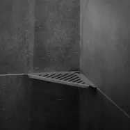 Duschhylla Tebo Mörk Granit för Hörn