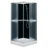 Duschkabin – Liris 80 | 80×80 cm | Vit bakglas&aluminiumprofil