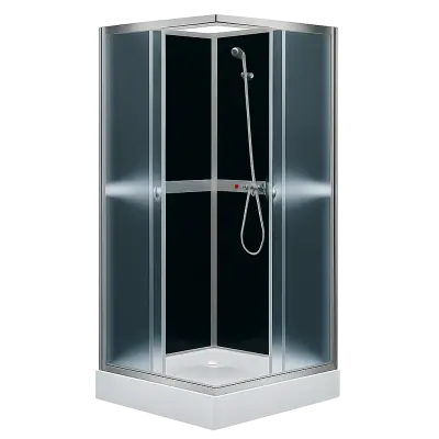 Duschkabin – Liris 90 | 90×90 cm | Vit bakglas&aluminiumprofil