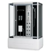 Duschkabin – Nox | 135×85 cm | Svart bakglas&massagefunktion