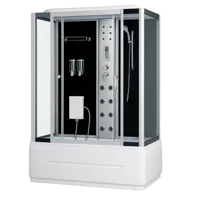 Duschkabin – Nox | 135×85 cm | Svart bakglas&massagefunktion