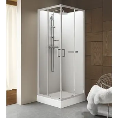 Duschkabin Komplett - skjutdörrar - Classic II - 80x80x210 cm