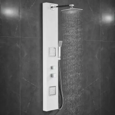 Duschpanel Amber – vitt rostfritt stål