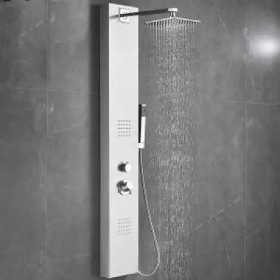 Duschpanel Flora – borstat rostfritt stål