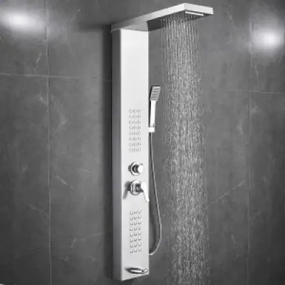 Duschpanel Hanna – borstat rostfritt stål