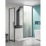 Duschpanel i svart rostfritt stål | Sylvana