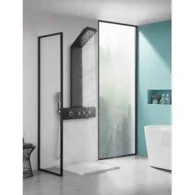 Duschpanel Sylvana – svart rostfritt stål