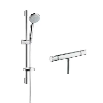 Duschset Hansgrohe Croma 100 Vario Ecosmart 65 cm med Blandare Ecostat Comfort