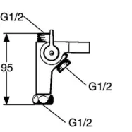 FM Mattsson Duschomkastare Krom - Med handduschhållare